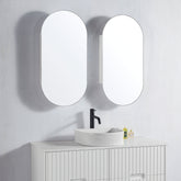 Krystal Pill Oval Shape Shaving Cabinet 450x900mm