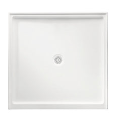 White Polymarble Shower Base with Centre Drain 1000*1000mm