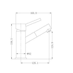 DOLCE Basin Mixer Angle Spout - Chrome