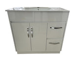 OJS-D-900 Floor Standing Silver Handles Vanity
