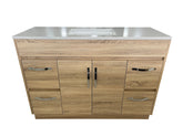 OJS-D-1200 Floor Standing Silver Handles Vanity