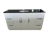 OJS-D-1500S Floor Standing Silver Handles Vanity Single Bowl Top