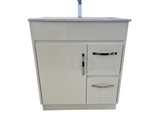 OJS-D-750 Floor Standing Silver Handles Vanity