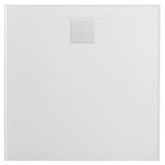 White Polymarble Shower Base with Centre Rear Drain 900*900mm