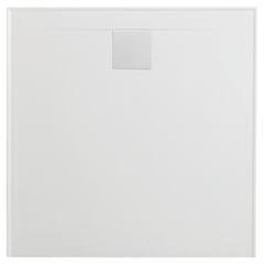 White Polymarble Shower Base with Centre Rear Drain 900*900mm
