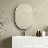 Frameless Polished Edge Pill Shaped Mirror 500x1000mm