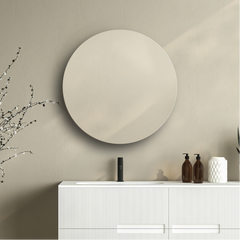 Frameless Polished Edge Round Mirror 600-900mm