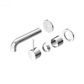 Mecca Wall Basin/Bath Mixer with Seperate Plate Handle up Trim Kits Only
