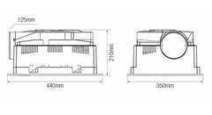 Phoenix Mini 3-in-1 Fan Heater, Light and Exhaust