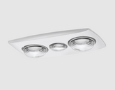 Contour 2 3-in-1 Bathroom Heater with 2 Heat Lamps, Exhaust Fan and LED Light