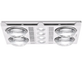Profile Plus 4 3-in-1 Bathroom Heater with 4 Heat Lamps, Exhaust Fan and GU10 LED Light