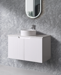 Duplex Fluted Wall Hung Vanity 750mm