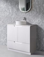 Duplex Fluted Floor Standing Vanity 900mm
