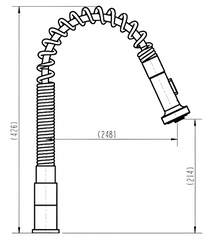 YO1835 Pull Out Swivel Coil Kitchen Mixer