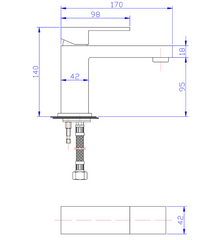 YO47G Square Basin Mixer