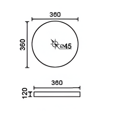 VA3014 Gloss White Thin Edge Above Counter Basin Ø360*120mm
