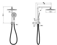 PHC313031R Regal Shower Set Half Multifunction