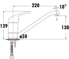 PM1001SW Ruby II Swivel Sink Mixer