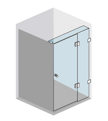 Gem Series (C) Front Only (745mm – 1520mm) Frameless Hinge Door Shower Screen