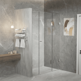 Gem Series (B) Front Only (915mm – 2380mm) Frameless 3 Piece Hinge Door Shower Screen
