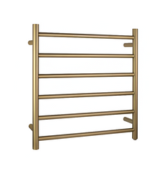 CH06.R.HTR Round Chrome Electric Heated Towel Rack 6 Bars