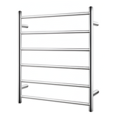 CH06.R.HTR Round Chrome Electric Heated Towel Rack 6 Bars