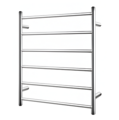 CH06.R.HTR Round Chrome Electric Heated Towel Rack 6 Bars
