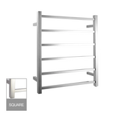 CH06.S.HTR Square Chrome Electric Heated Towel Rack 6 Bars