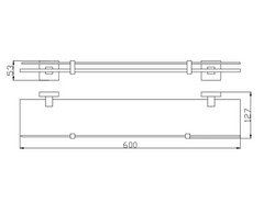 BK527 – ECKIG Glass Shower Shelf