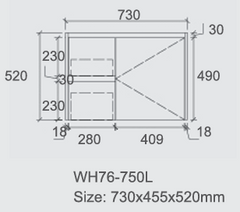 Luna Wall Hung Vanity 750mm