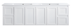 Luna Wall Hung Vanity 1800mm Double Bowl Top