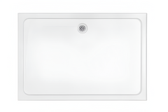 White Polymarble Shower Base with 1200 side Centre Rear Drain 1200*900mm