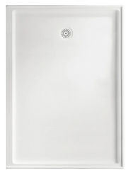 White Polymarble Shower Base with 900 side Centre Rear Drain 1200*900mm