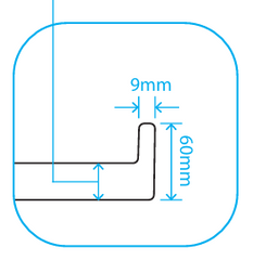 Akril Tile Tray with Long Grate on 900mm side - 900*900mm