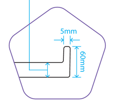 Akril Tile Tray with Long Grate on 900mm side - 1200*900mm