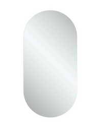 Frameless Polished Edge Pill Shaped Mirror 500x1000mm