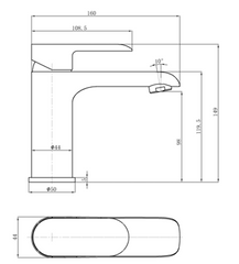OVAL CURVE Basin Mixer