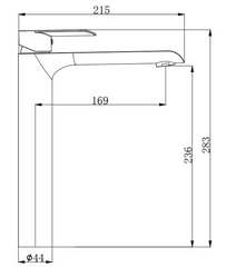 OVAL CURVE Tall Basin Mixer