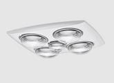 Contour 4 3-in-1 Bathroom Heater with 4 Heat Lamps, Exhaust Fan and LED Light