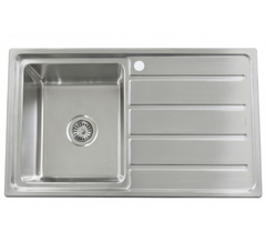 D86B Single Drop in Square Sink with Drainer