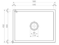BL59 Single Bowl Black Granite Quartz Stone Kitchen Sink