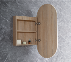 Krystal Oval Shape LED Shaving Cabinet | Sunny