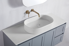 CB153 Above Counter Groove Oval Basin 580x360x120mm