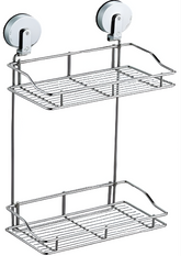 Suction Double Rectangular Soap Basket