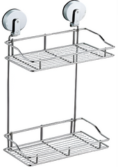 Suction Double Rectangular Soap Basket