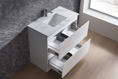 Core Floor Standing 4 Drawer Vanity 1500mm Double Bowl Top