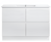 Core Floor Standing 4 Drawer Vanity 1200mm Double Bowl Top