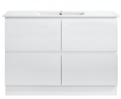 Core Floor Standing 4 Drawer Vanity 1200mm Double Bowl Top