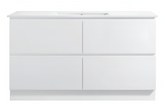 Core Floor Standing 4 Drawer Vanity 1500mm Double Bowl Top