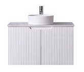 Duplex Fluted Wall Hung Vanity 750mm